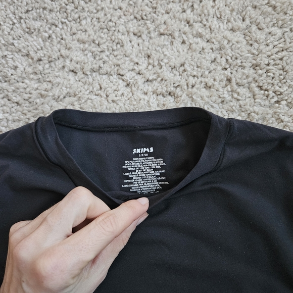 SKIMS Onyx Crew Neck Bodysuit Size Small - Picture 2 of 4